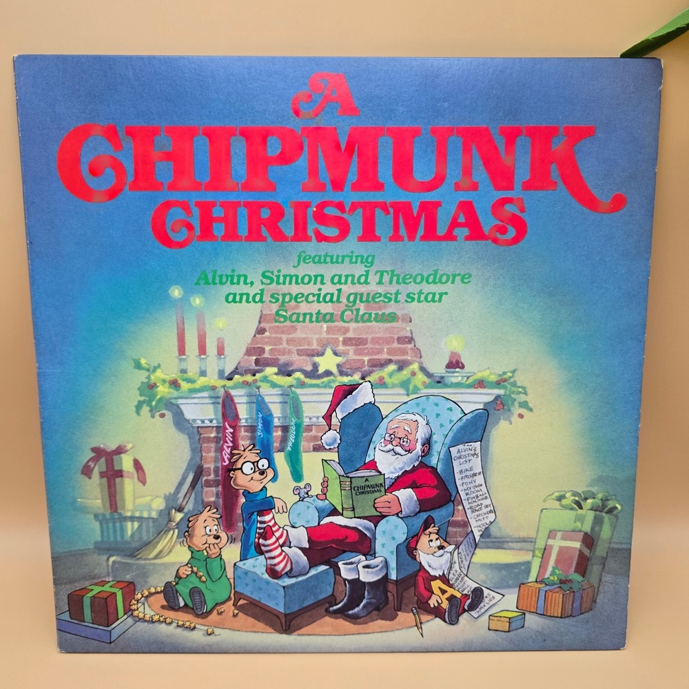 A Chipmunk Christmas Vinyl LP Alvin Simon Theodore RCA AQL1-4041 1981 Holiday